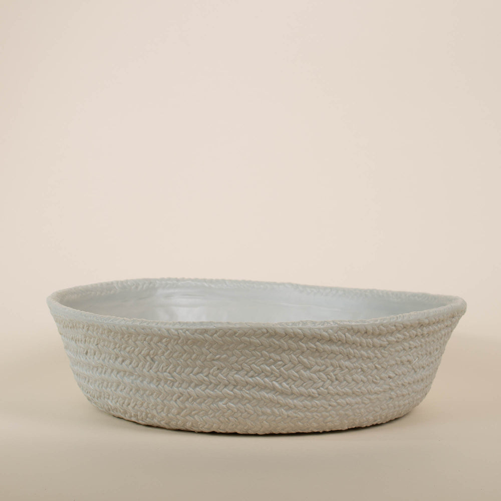 Grey Cross Weave Bowl