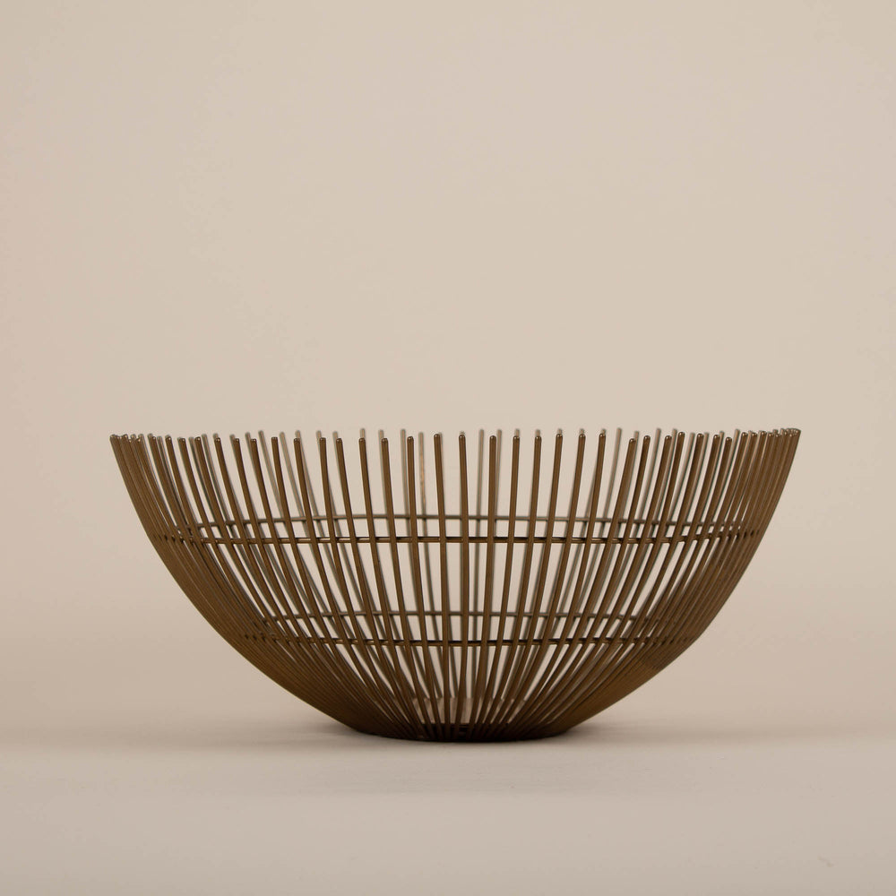 Rib Metal Wire Bowl