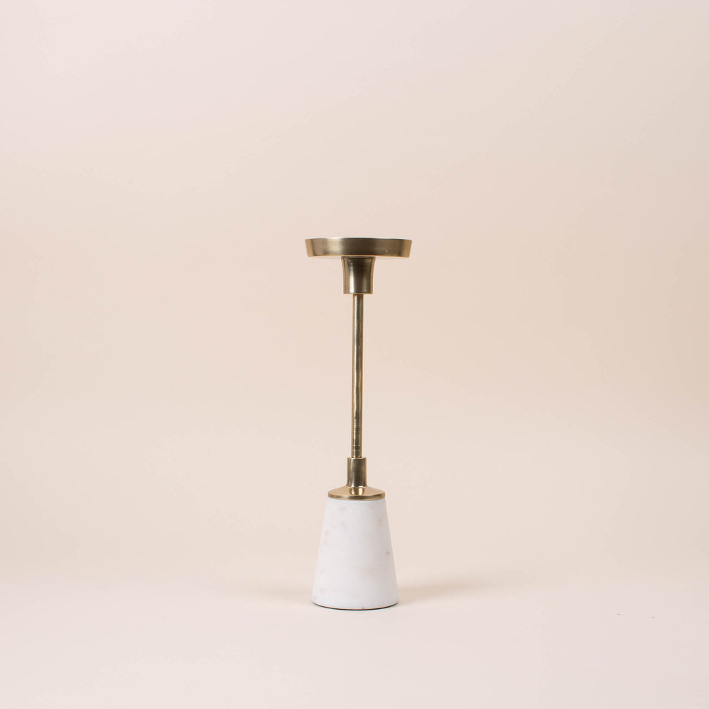 Medium Brass Pillar Candleholder