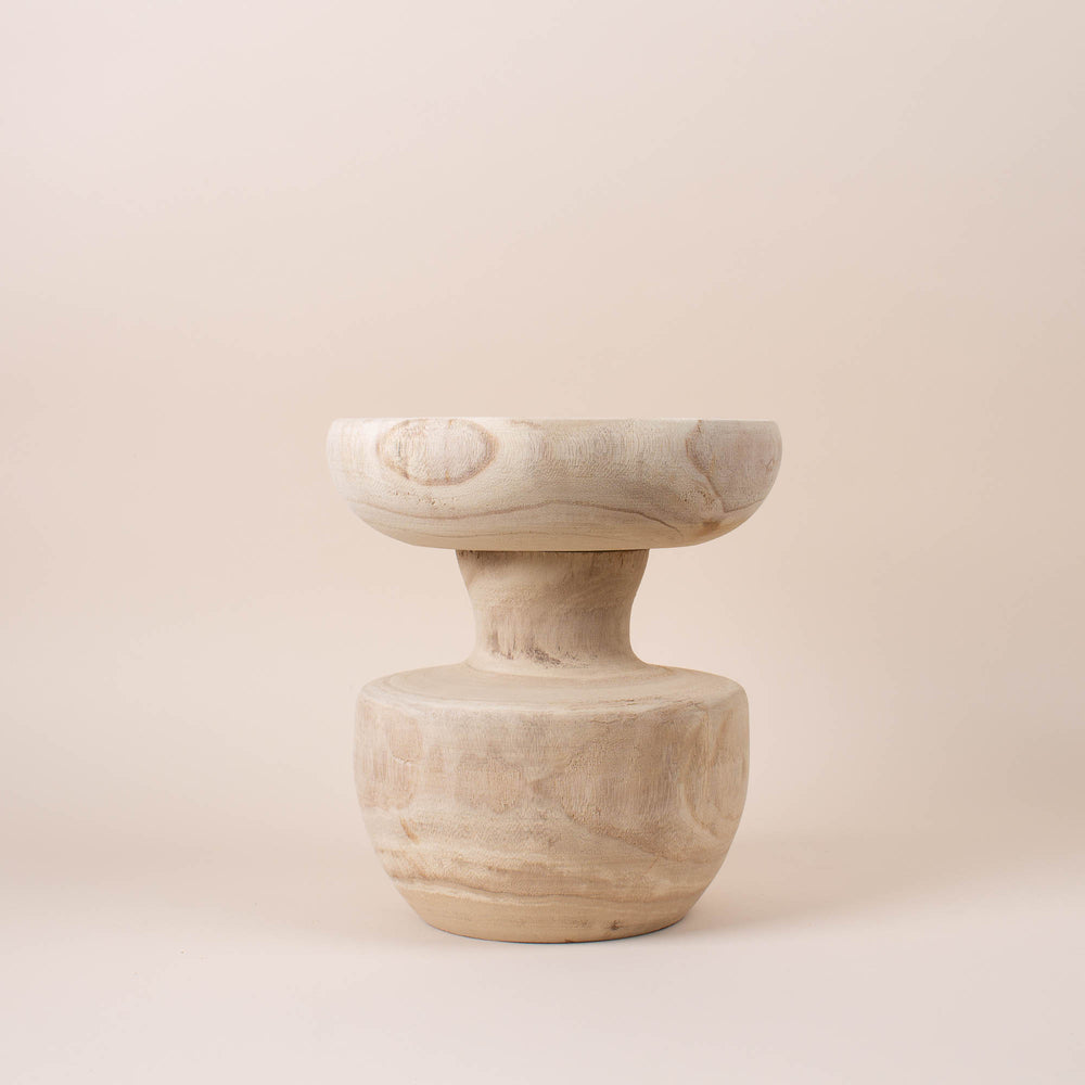 Medium Turned Wooden Pedestal