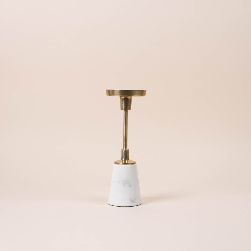 Medium Brass Pillar Candleholder