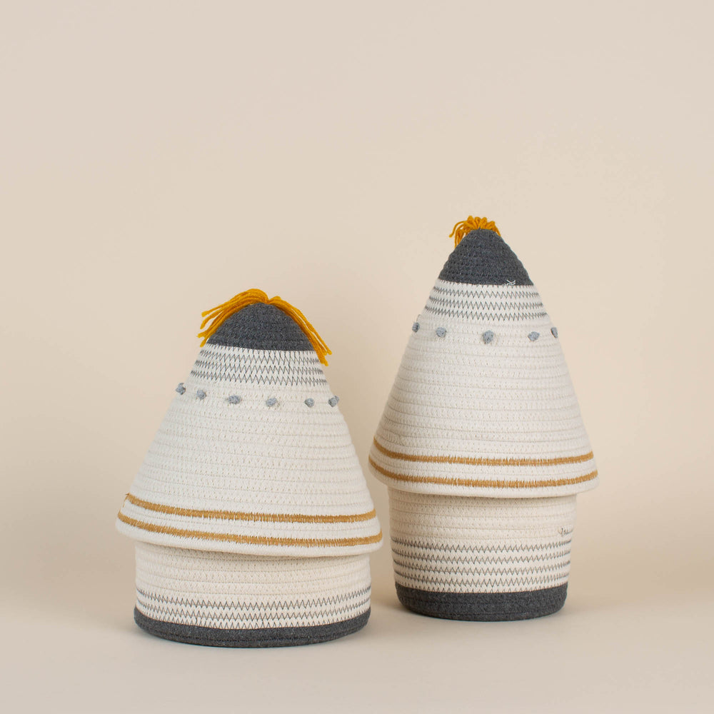 
                  
                    Embroidered Basket with Lid - Small
                  
                