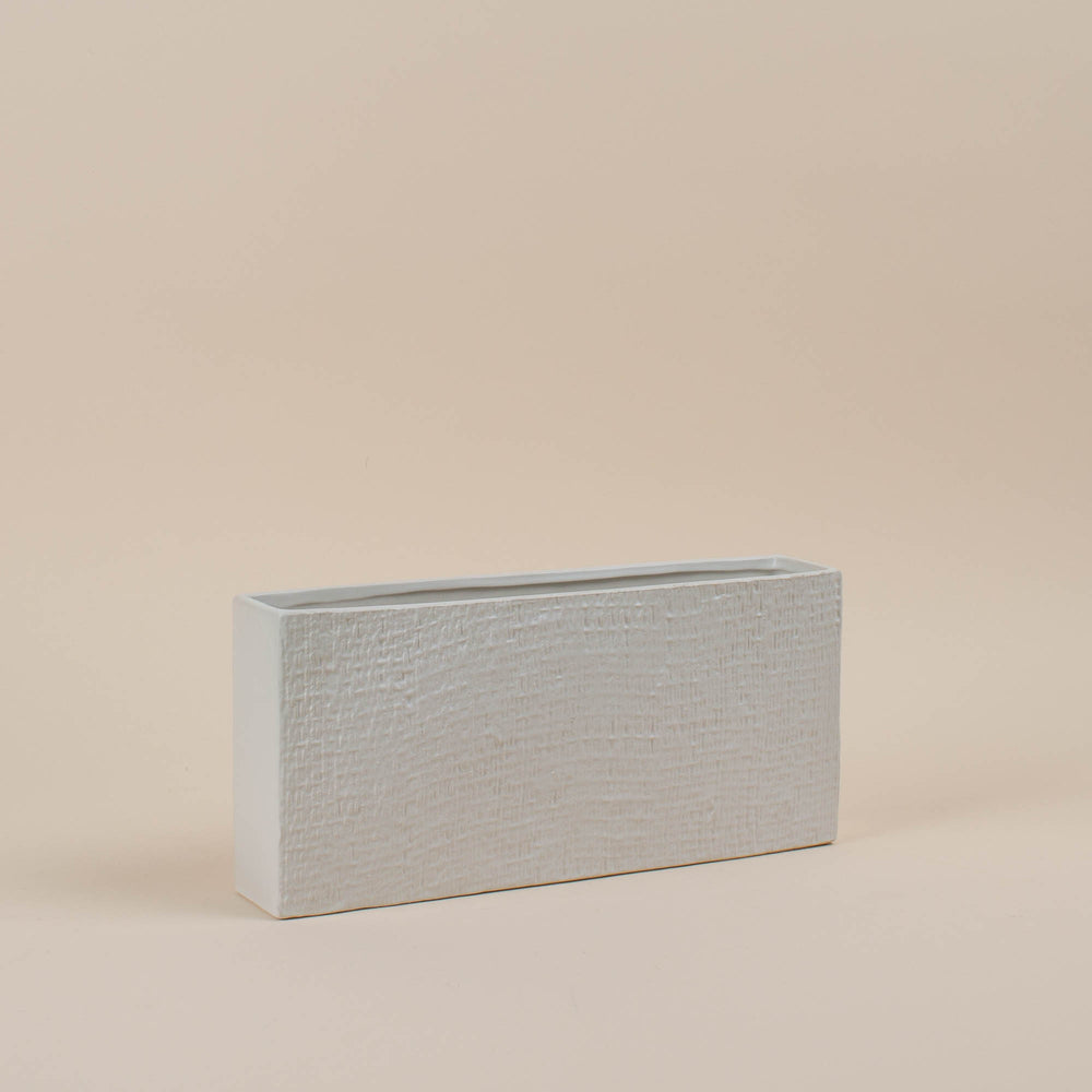 Texture Flower Box Vase Wide