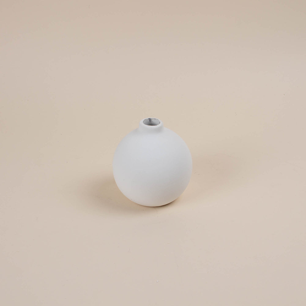 White Ceramic Bud Vase - Small