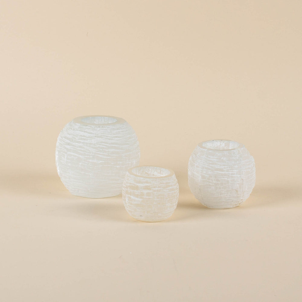 
                  
                    Glacier Selenite Sphere Candle Holder - Medium
                  
                