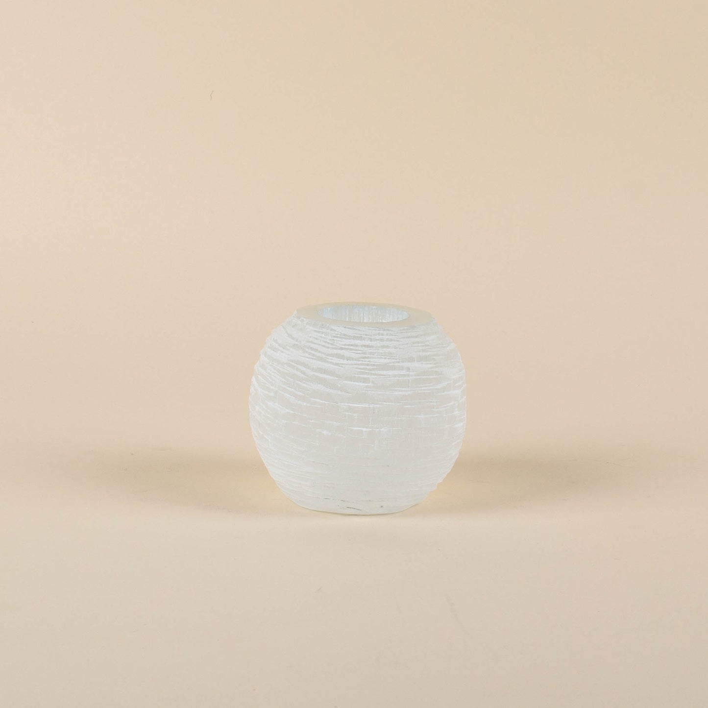
                  
                    Glacier Selenite Sphere Candle Holder - Large
                  
                