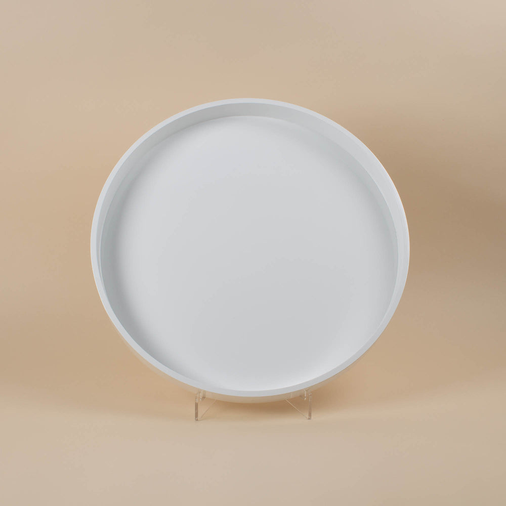 White Round Large Tray