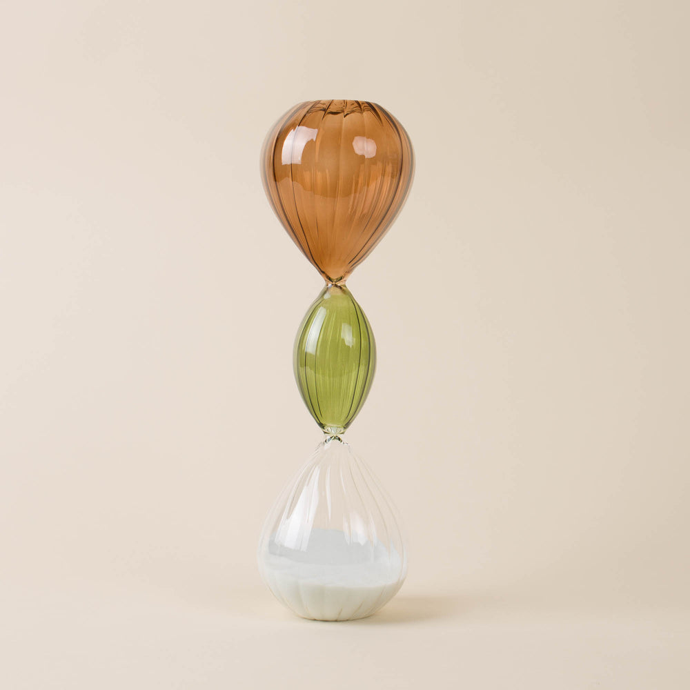 Large Sand timer - Brown and Green