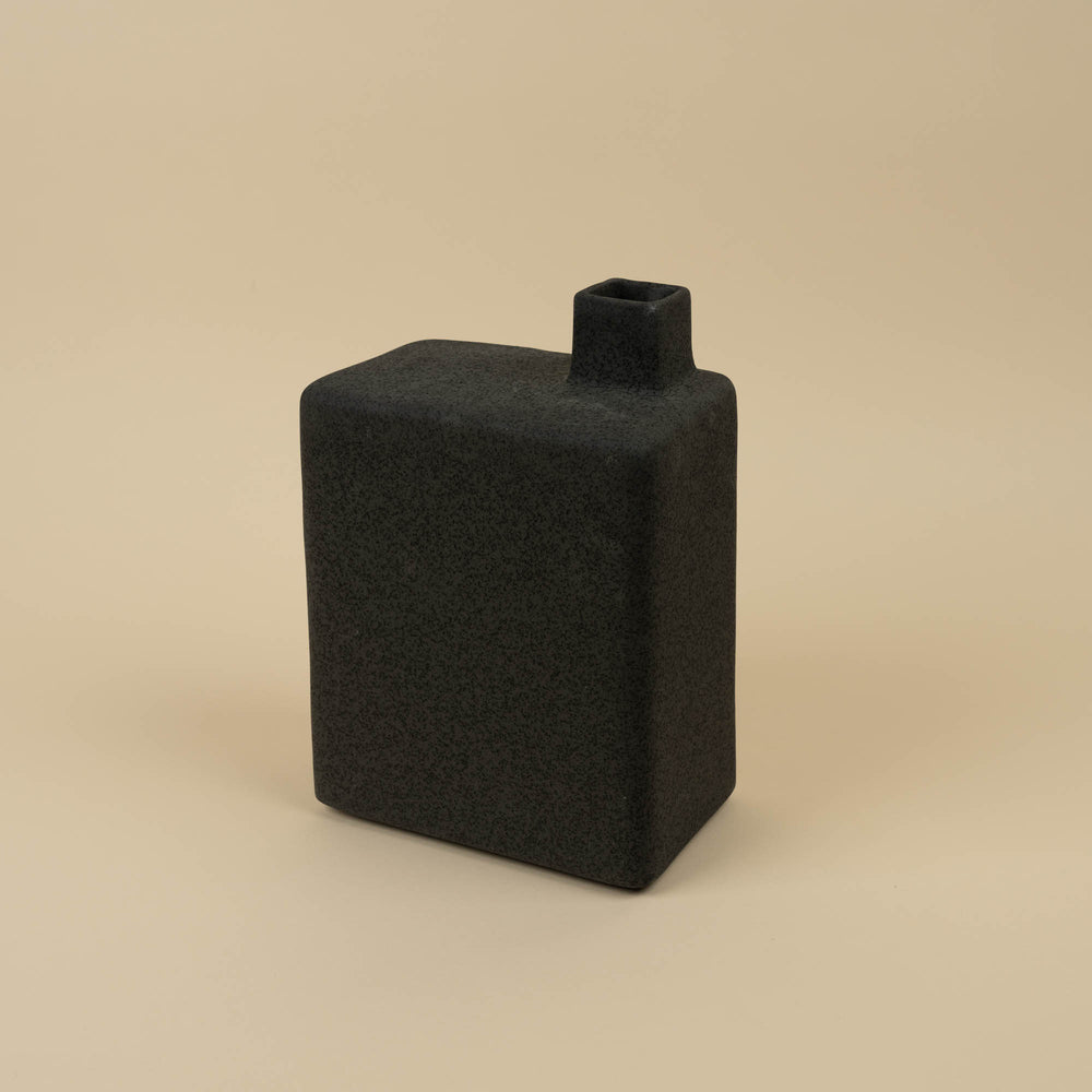 Large Black Chimney Vase