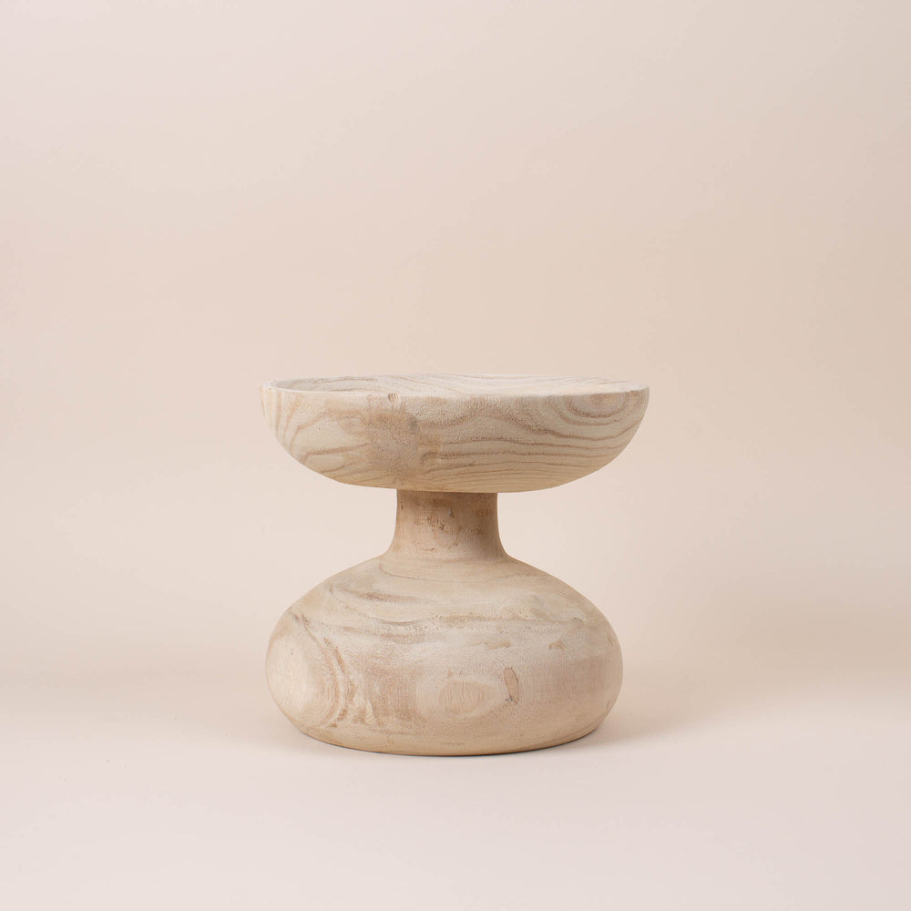 Small Turned Wooden Pedestal