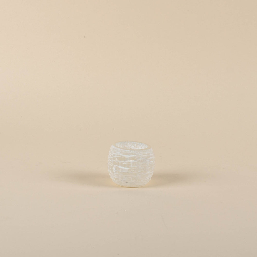 
                  
                    Glacier Selenite Sphere Candle Holder - Small
                  
                